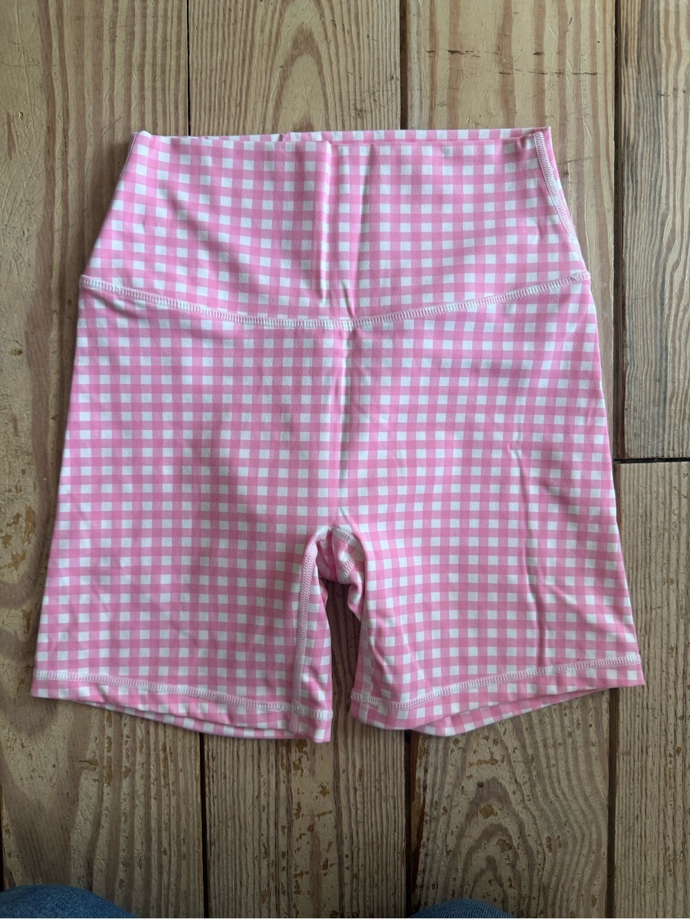 Astoria Activewear Pink Gingham Biker Shorts size m